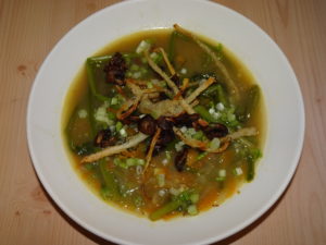 Bowl of Dandelion Miso Soup